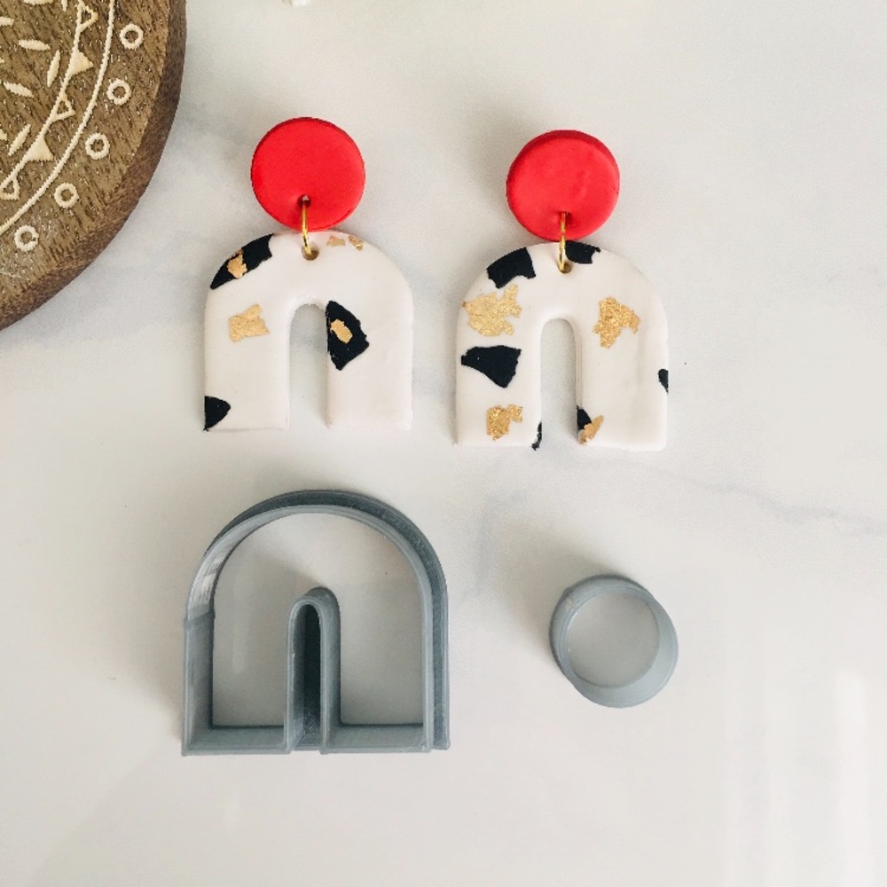 Polymer clay earring cutters